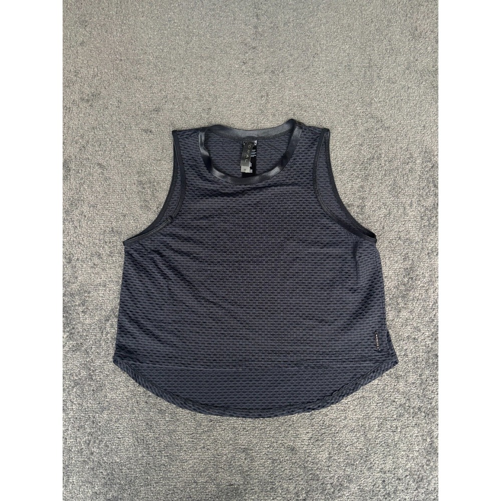 Koral Mesh Tank Top Women's Medium Black Polyamide Crew Neck Sleeveless Pullover
